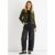 Khaki Corduroy Biker Zip Up Jacket
