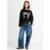 Black Embossed Contrast Bow Short Knit Jumper