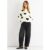 Cream Contrast Heart Oversized Knit Jumper