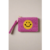 Tiana Designs Hand Beaded Smiley Coin Purse Wristlet Colour: Pink