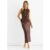 Chocolate Button Front Compact Knit Waistcoat
