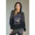 Lauren Moshi Harmony Wild Wolf Hooded Sweatshirt Size: L Colour: Black