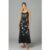 Lauren Moshi Beatrix Doodle Elements Maxi Dress Size: L Colour: Black