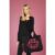 Lauren Moshi Fatima Plaid Lip Oversized Tote Bag Colour: Black