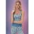 Spiritual Gangster Amara Jacquard Longline Sports Bra as seen on Whitney Port Size: M/L Colour: Blue