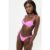 Frankies Bikinis Maggie Underwire Glitter Bikini Top in Cosmos Size: S Colour: Pink
