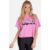Lauren Moshi Rue Barbie Convertible Crop T-Shirt Size: L Colour: Pink