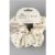 Kitsch & Mickey and Minnie Recycled Fabric Rhinestone Scrunchie Colour: Cream