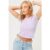 Frankies Bikinis Baby High Neck Cropped Top Size: L Colour: Purple