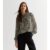 Black Animal Print Long Sleeves Tie Neck Blouse