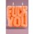Wavey Casa FUCK You Orange Puffer Candle Colour: Orange