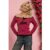Daisy Street Off The Shoulder Pointelle Knit Top Colour: Red Size: 10