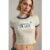 Daisy Street California Licence Plate Ringer Tee Colour: Cream Size: UK 6