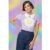 Unique Vintage x Smiley® Purple Flower Tee Top Colour: Purple Size: S