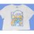 The Smurfs x Unique Vintage White Cropped Graphic Tee Colour: White Size: L