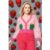 Smak Parlour 1960s Pink Stripes & Strawberry Pocket Cardigan Colour: Pink Size: XL/1XL