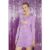 Glamorous Lilac-Orchid Rose-Applique Ruched Mini-Dress Colour: Purple Size: 8
