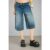 The Ragged Priest Dirty Wash Atomic Jorts Shorts Size: 24″ Colour: Blue