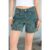 The Ragged Priest Dirty Wash Bondage Dad Shorts Size: 24″ Colour: Blue