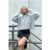 The Ragged Priest Arctic Fluffy Knit Hoodie Colour: Gray Size: M