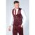 Marc Darcy Simon Wine Velvet Jacquard Waistcoat