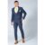 Marc Darcy Jenson Navy Check Three Piece Suit