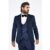 Marc Darcy Simon Velvet Navy Tux Jacquard Blazer