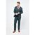 Caridi Olive Check Three Piece Suit