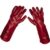 Sealey 9114 PVC Gauntlet Gloves Red One Size Pack of 12