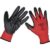 Sealey Worksafe Flexi Grip Nitrile Foam Palm Gloves Red / Black XL Pack of 6