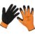 Sealey Worksafe Foam Latex Grip Gloves Black / Orange L Pack of 6