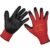 Sealey Worksafe Flexi Grip Nitrile Foam Palm Gloves Red / Black L Pack of 1