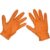 Sealey Diamond Grip Extra Thick Nitrile Powder Free Gloves Orange L Pack of 50
