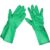Sealey SSP34 Nitrile Gauntlets Gloves Green One Size