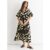 Floral V Neck Elasticated Waist Midi Dress