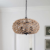 Rustic Globe Ceiling Pendant Light with Hemp Rope and Iron Frame – Kitchen & Dining Room Lighting Fixture