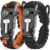 Paracord Survival Bracelet (5 in 1): Flint and Steel Fire Starter, Whistle, Compass, Mini Saw