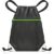 Drawstring Gym Bag from Waterproof Recycled Polyester – Rucksack for Sport, PE, Swim, Beach, Yoga (Black)