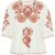 Aubrey V-Neck Embroidered Blouse In Cream