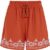 Chloe Paperbag Waist Embroidered Short In Brown