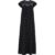 Willow Embroidered Shirring Jacquard Maxi Dress In Black