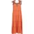 Isla Tiered Embroidered Maxi Dress In Orange