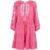 Sophia Tiered Ruffle Embroidered Mini Dress In Pink