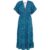 Iris Kaftan Style Floral Printed Maxi Dress In Blue Green Multi