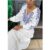 Aurelia Kaftan Style Embroidered Maxi Dress In White