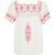 Flora Short Sleeve Embroidered Blouse In White