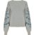 Jewel Full Sleeves Embroidered Sweatshirt In Light Grey