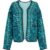 Annaia Lightly Quilted Floral Printed Jacket In Blue Multi