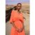 Somerton Kaftan Style Embroidered Maxi Dress In Orange