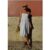 Mirella Smocked Waist Embroidered Midi Skirt In White